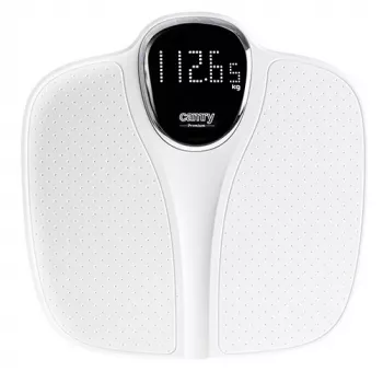 Báscula de baño Camry CR 8171w — báscula digital, máx. 180 kg, precisión 50 g, cálculo de IMC, blanca