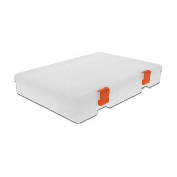 DeLOCK caja de herramientas caja organizadora de plástico transparente 18350