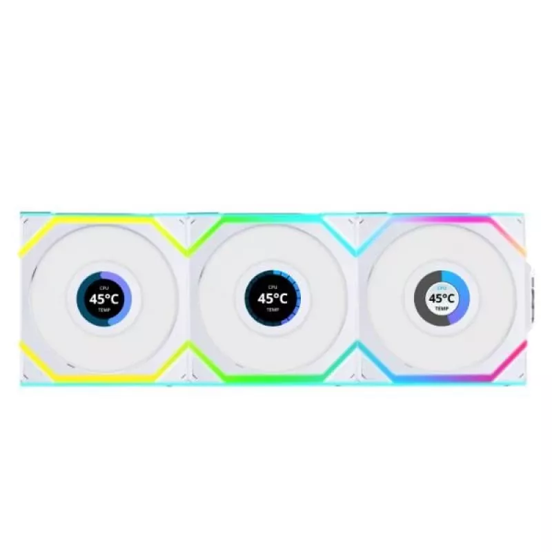 Lian Li UNI FAN SL Wireless 120 ARGB PWM ventilador para caja, 120 mm, pack de 3 con controlador, blanco