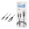LogiLink CU0202 cable USB USB 2.0 1,2 m USB A USB C/Micro-USB A gris