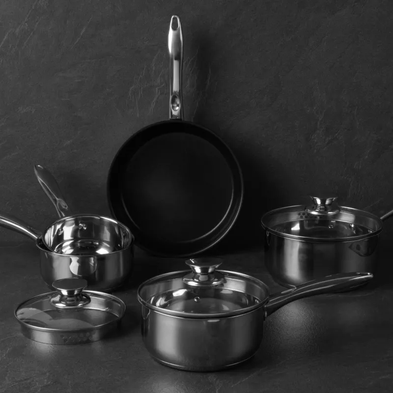 Juego de ollas Russell Hobbs BW06572EU72 — set de 5 piezas de acero inoxidable
