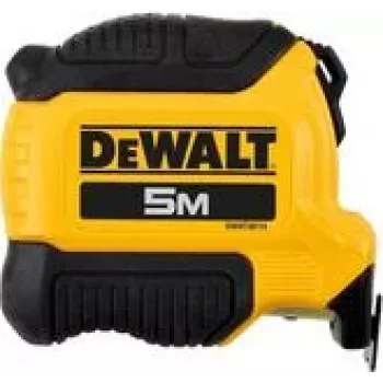 Cinta métrica DeWalt DWHT38114-0 5 m – diseño compacto y robusto, cinta de acero, clip para cinturón