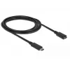 Cable USB DeLOCK SuperSpeed USB 3.2 Gen 1 2 m USB-C negro