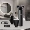 Set de afeitado Maestro MR-676 3 en 1 USB recargable diseño compacto