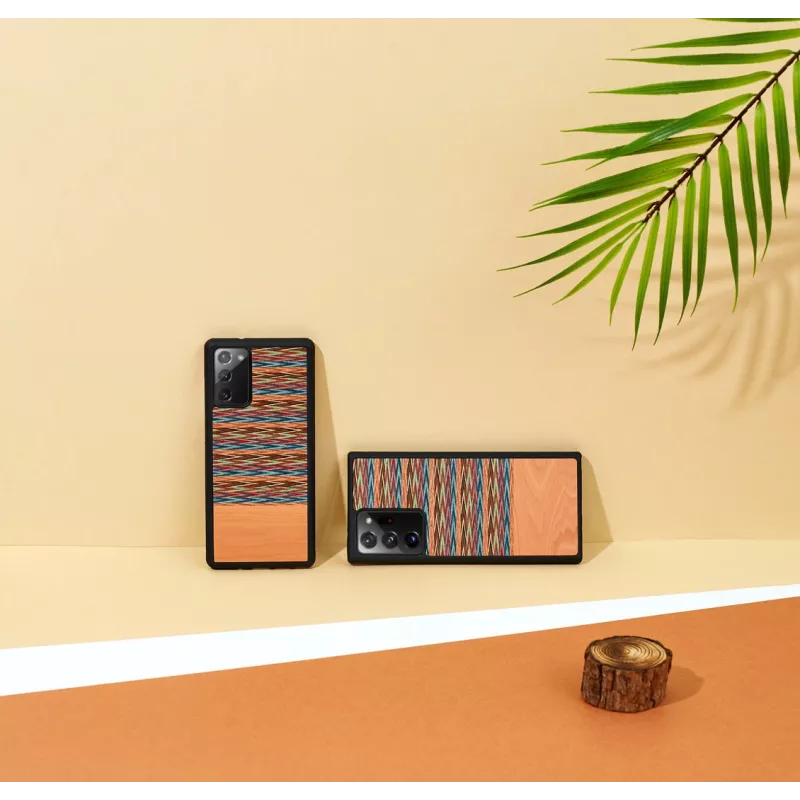 Funda para smartphone Man and Wood Galaxy Note 20 Ultra marrón a cuadros negro