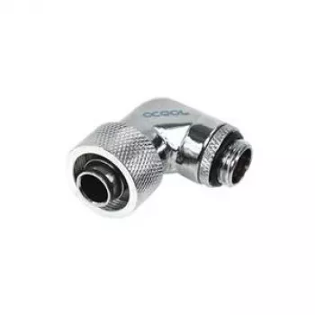 Alphacool HF 16/10 conector roscado 90° giratorio G1/4 - Cromo (17080)