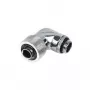 Alphacool HF 16/10 conector roscado 90° giratorio G1/4 - Cromo (17080)