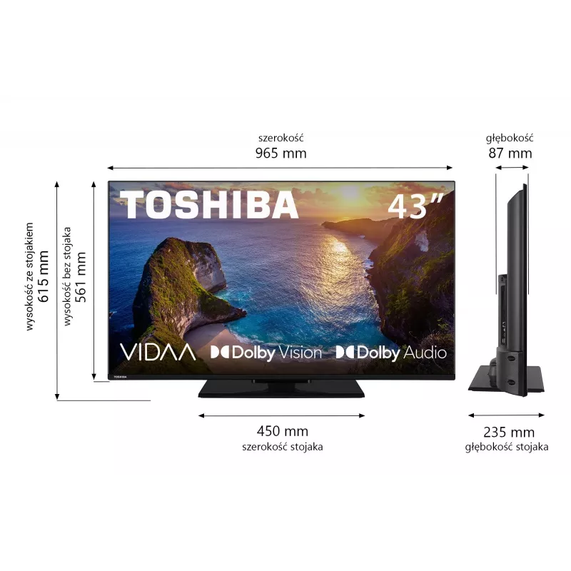 TV Toshiba 43UV3463DG 43 inch 4K Ultra HD DLED 3840 x 2160