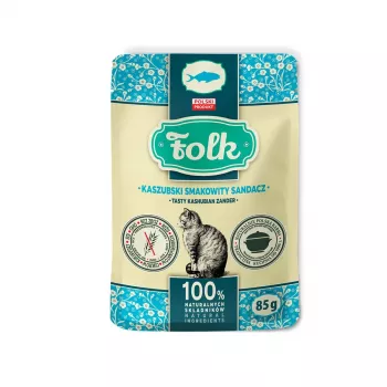 FOLK Delicioso lucioperca de Cachemira - Comida húmeda para gatos - 85g