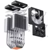Jonsbo CR-1400 DV2 disipador para CPU, ARGB, 2 x 92 mm, negro