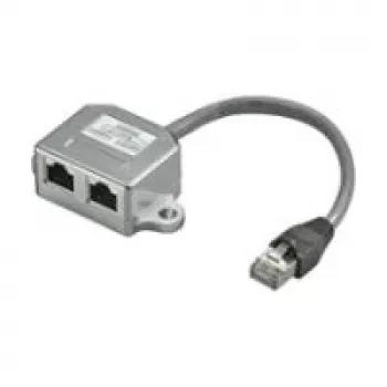 Wentronic Goobay divisor de cable (adaptador en Y) - conexión CAT 5 Ethernet + ISDN, apantallado (68909)