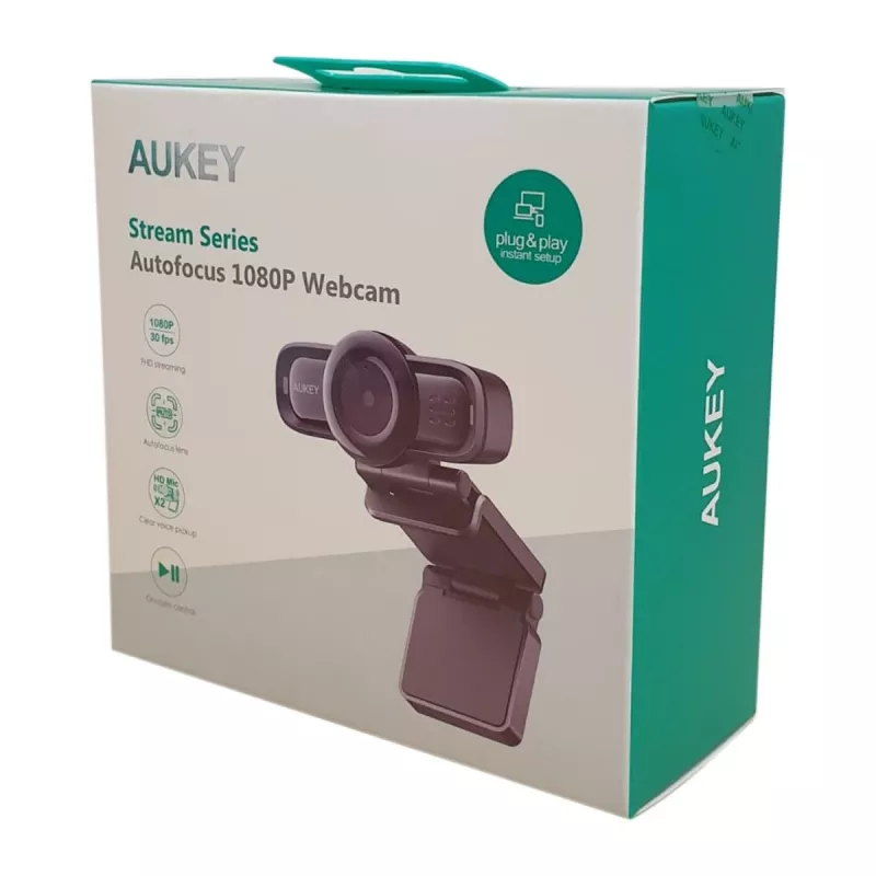 Webcam AUKEY PC-LM3 2 MP 1920 x 1080 píxeles USB 2.0 negro