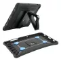Mobilis PROTECH - Tapa trasera para tablet - fabricada en Francia, reforzada, con soporte y correa de mano giratoria 360° - negra - para Sam