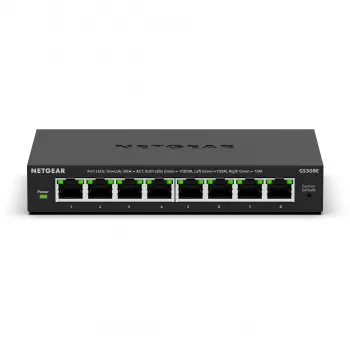 NETGEAR GS308E switch gestionado L2/L3 Gigabit Ethernet (10/100/1000) negro