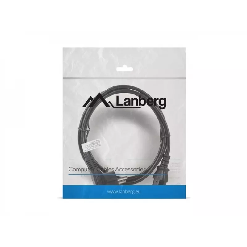 Cable de alimentación Lanberg CA-C13C-10CC-0018-BK negro 1,8 m conector hembra C13 CEE7/7 (CA-C13C-10CC-0018-BK)