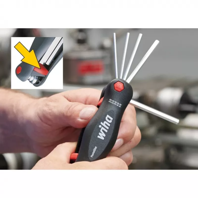 Destornillador de bolsillo Wiha PocketStar destornillador multibit, longitud 120 mm, modelo 23047