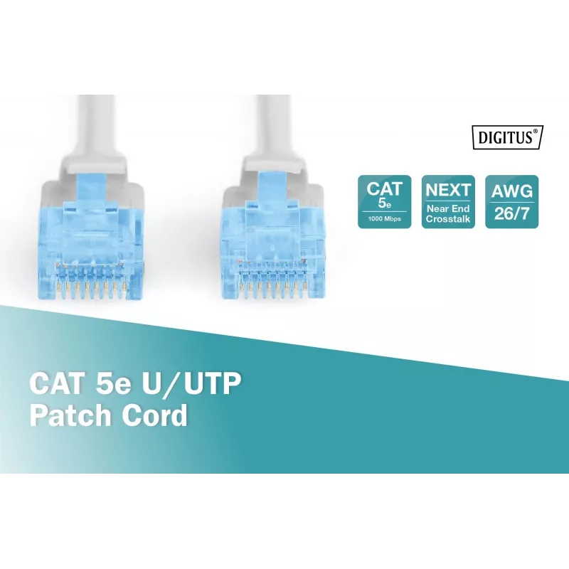 Digitus DK-1512-150 cable de red RJ45 CAT 5e U/UTP gris 15 m