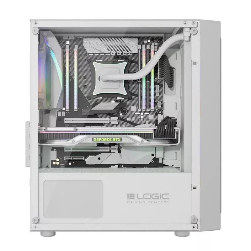 Carcasa LOGIC ATOS ARGB Mini USB 3.0 Blanca