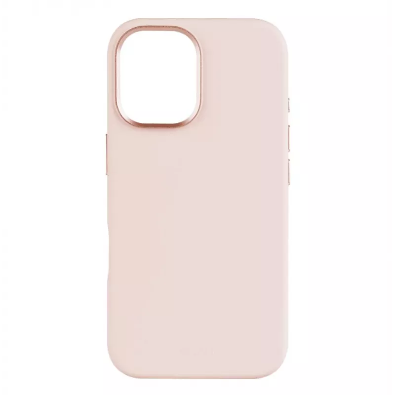 Funda trasera FIXED para Apple iPhone 16 silicona líquida rosa con funda protectora fina MagFlow