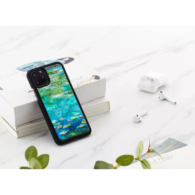 Funda para smartphone iKins para iPhone 11 Pro — diseño de nenúfares, negra