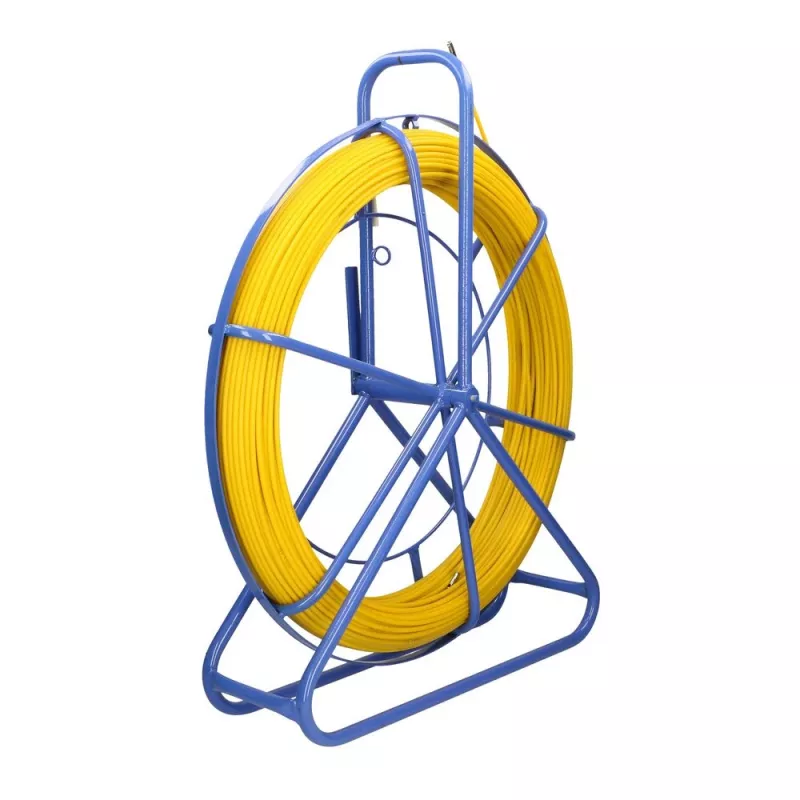 Extralink Pilot 8mm 50m | Mando para pasar cables | Fibra de vidrio GFK, diámetro 8 mm, longitud 50 m, amarillo