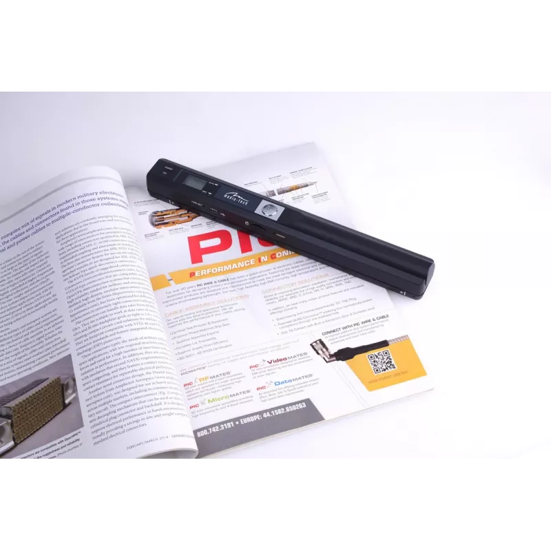 Escáner de bolígrafo MEDIA-TECH MT4090, negro, indicador LED, USB 2.0, MicroSD, pila AAA