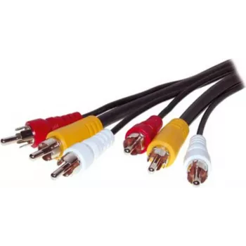 Cable de vídeo ShiverPeaks 90024-10.0 — 10,0 m, 3 conectores macho cinch analógicos