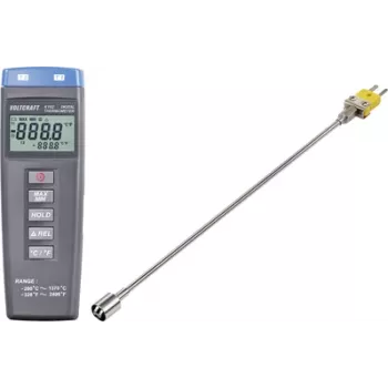 VOLTCRAFT K102 + TP 205 Termómetro -200 a +1370 °C sensor Type-K