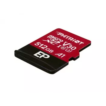 Tarjeta de memoria MicroSDXC PATRIOT 512 GB UHS‑I U3 V30 Class 10, velocidad de lectura hasta 90 MB/s, adaptador incluido
