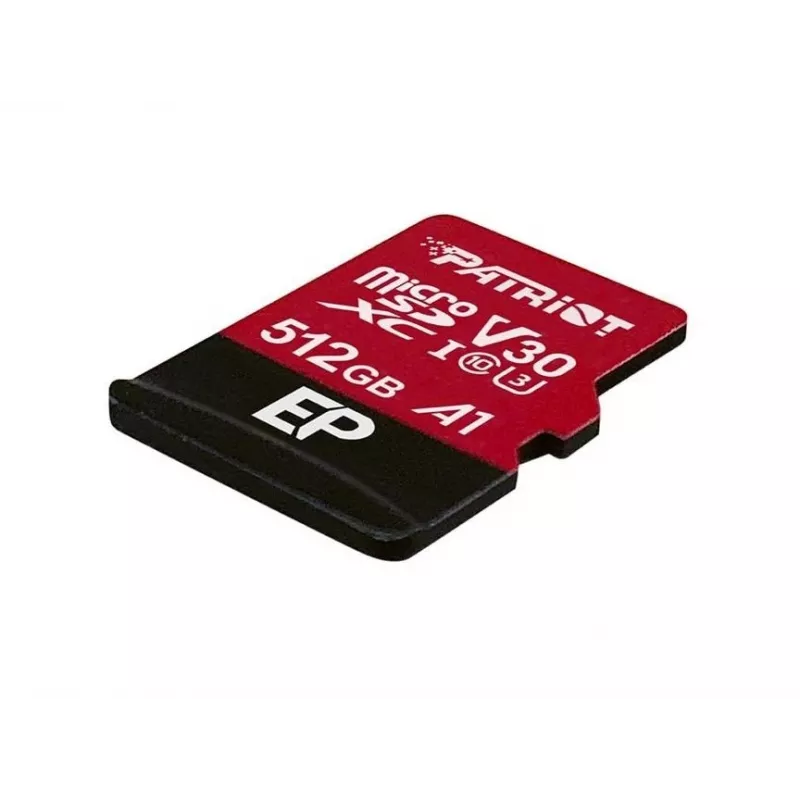 Tarjeta de memoria MicroSDXC PATRIOT 512 GB UHS‑I U3 V30 Class 10, velocidad de lectura hasta 90 MB/s, adaptador incluido