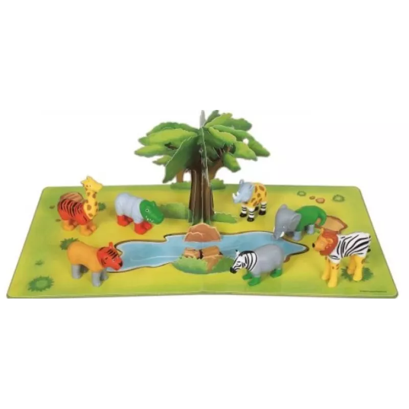 Juguete para bebés MALIK Magnetic Mini Animals Jungla modelo 62323 — set de figuras magnéticas de animales