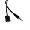 Adaptador ROLINE USB-C a conector jack - USB-C macho reversible a minijack estéreo macho