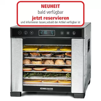Deshidratador Rommelsbacher DA 650 600 W acero inoxidable, 0,5 m², 35–75 °C, 7 bandejas