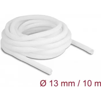 Funda trenzada DeLOCK 20813 10 m x 13 mm blanca