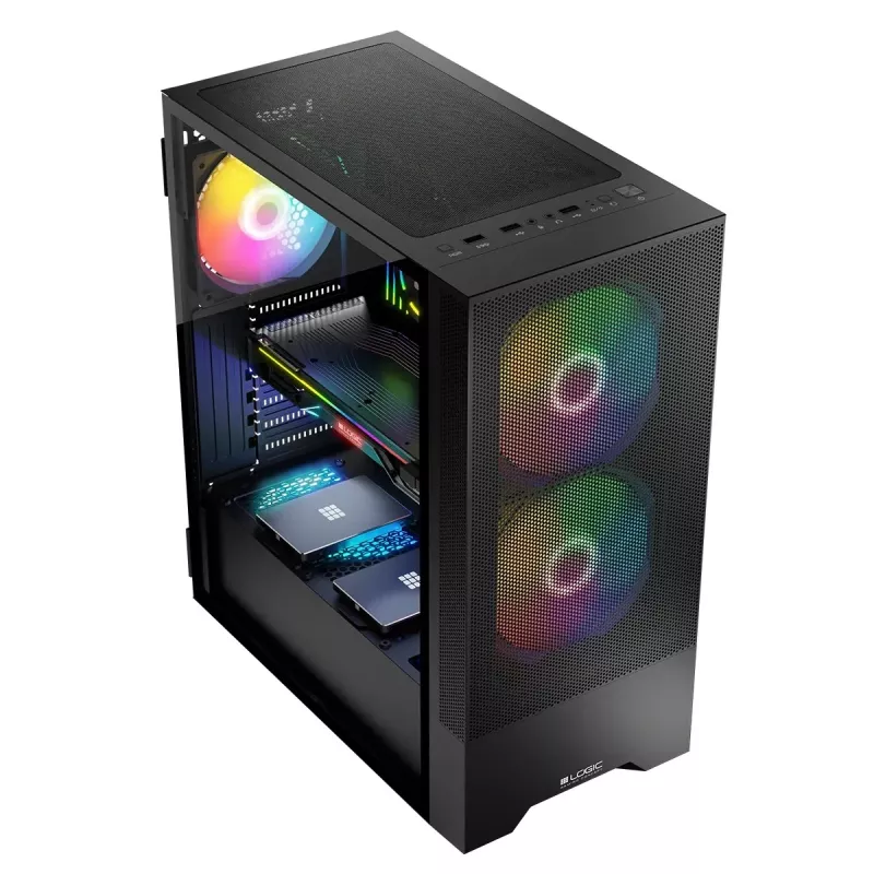 Logic ARYA ARGB Caja MINIDI USB 3.0 Negro