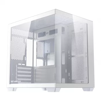 Caja de PC DarkFlash B275 (blanca) Compatible con Mid-Tower ATX, E/S frontal, cristal templado