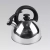 Hervidor Maestro MR1302 acero inoxidable 2,5 L, apto para inducción, silbato con tapa abatible, asa negra