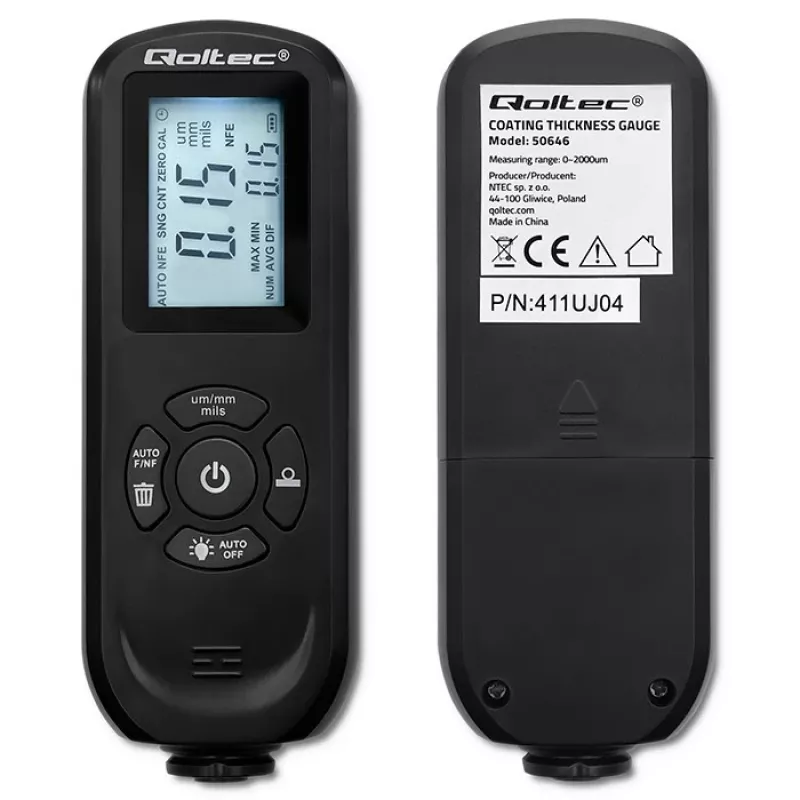 Medidor de espesor de capas QOLTEC 50646 LCD 0–2000 µm