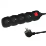 Alargador Esperanza ELK213K 3 m 4 tomas para interiores negro