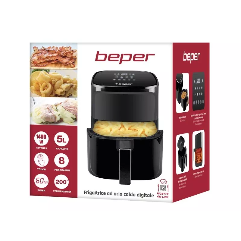 Freidora de aire Beper P101FRI051 5 L 1400 W negro