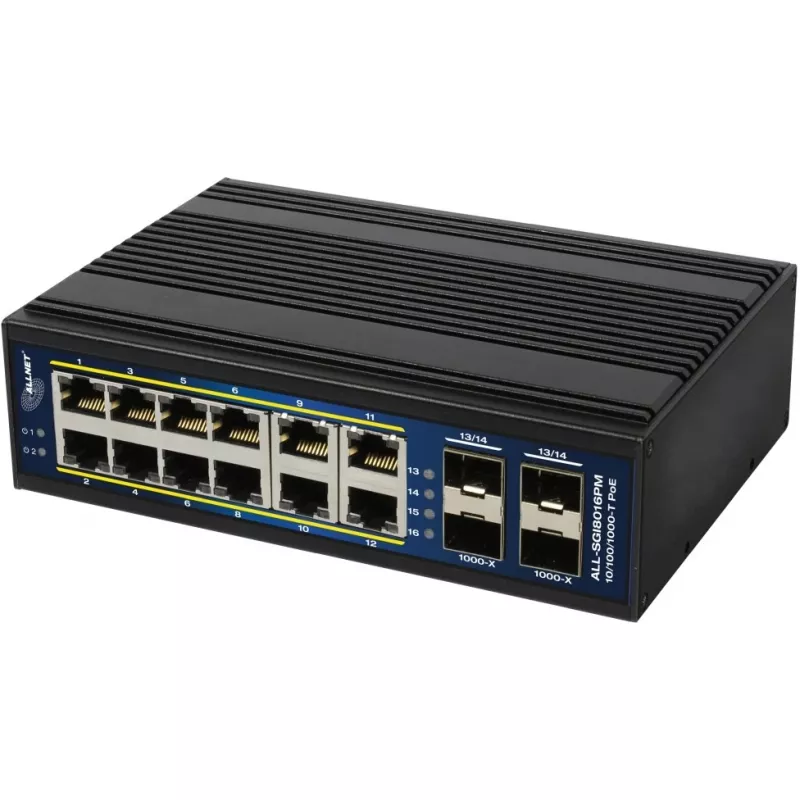 Switch gestionado ALLNET ALL-SGI8016PM L2+/L3 12x Gigabit Ethernet PoE