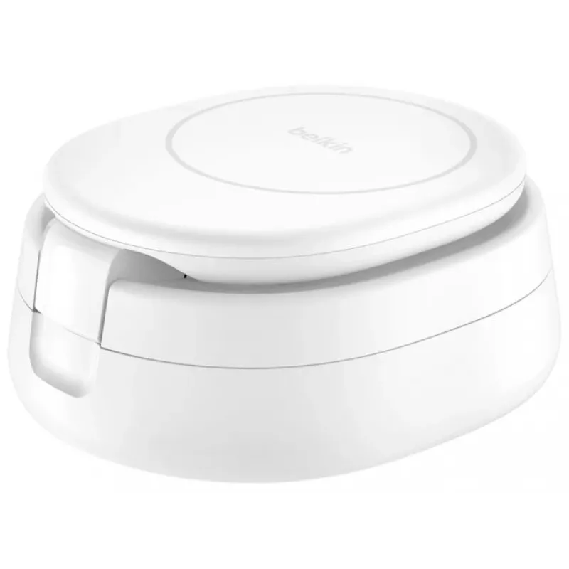 Estación de carga Belkin BOOSTCHARGE WIZ035kqWH 2 en 1 Qi2 15W para teléfonos y accesorios