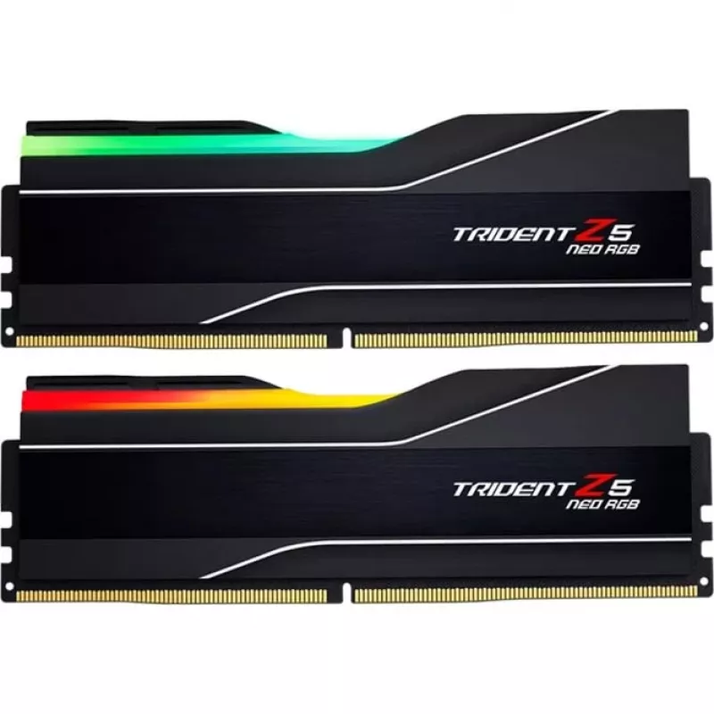 DIMM 64 GB DDR5-6000 (2x 32 GB) kit dual, memoria RAM negra, F5-6000J2636H32GX2-TZ5NR, Trident Z5 Neo RGB, AMD EXPO