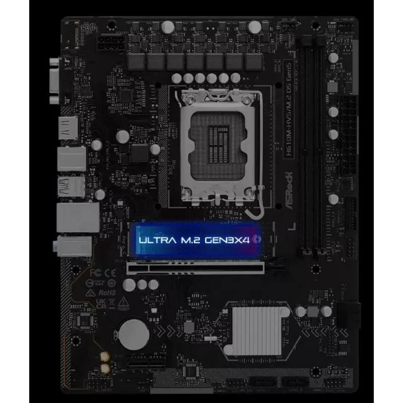 Placa base ASRock H610M-HVS/M.2 D5 GEN5 — LGA1700, DDR5, PCIe 5.0, mATX
