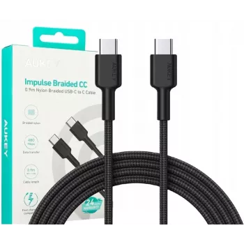 Cable USB-C Aukey CB-CD45 0,9 m - USB Type-C a USB-A, compatible con carga rápida