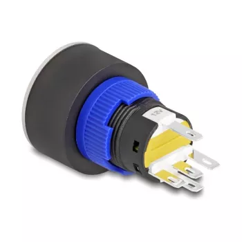 Pulsador DeLOCK 22050 negro azul plateado amarillo 230V 3A