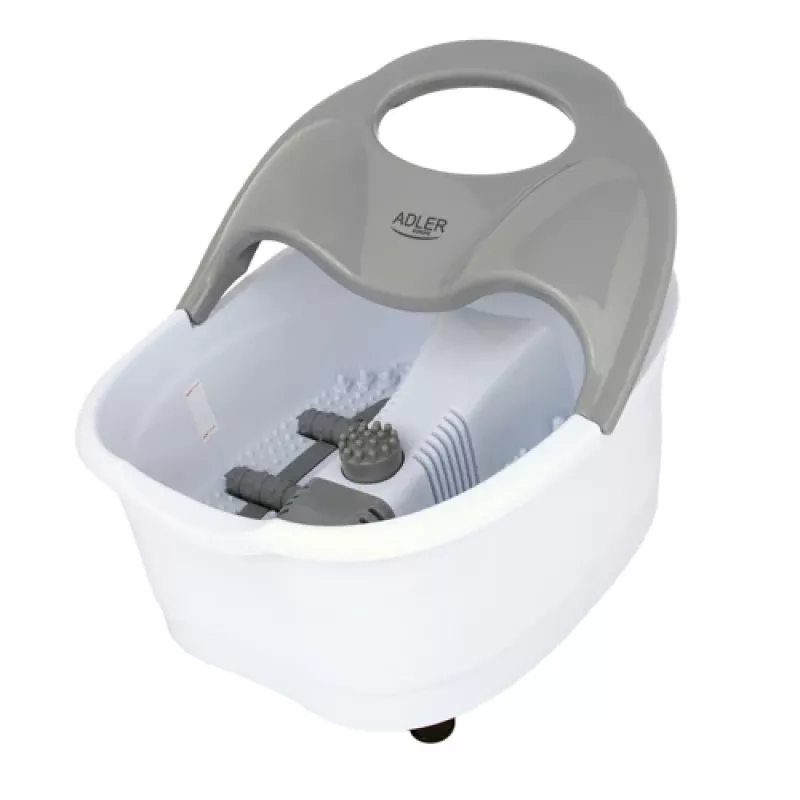 Masajeador de piernas Adler AD 2167 con masaje por rodillos y vibración, calor, intensidad ajustable, 80 W, gris blanco