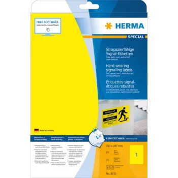 Etiquetas de impresora autoadhesivas HERMA Signs 8033