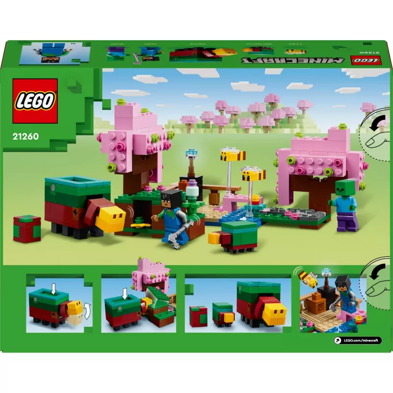 Lego 21260 Minecraft Jardín de Cerezos en Flor, set de juego