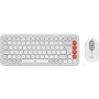 Logitech POP Icon Combo set de teclado y ratón inalámbricos, QWERTZ alemán, naranja/blanco roto